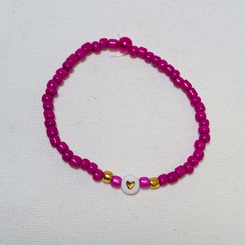 Dainty Purple Heart Friendship Bracelets (Each)