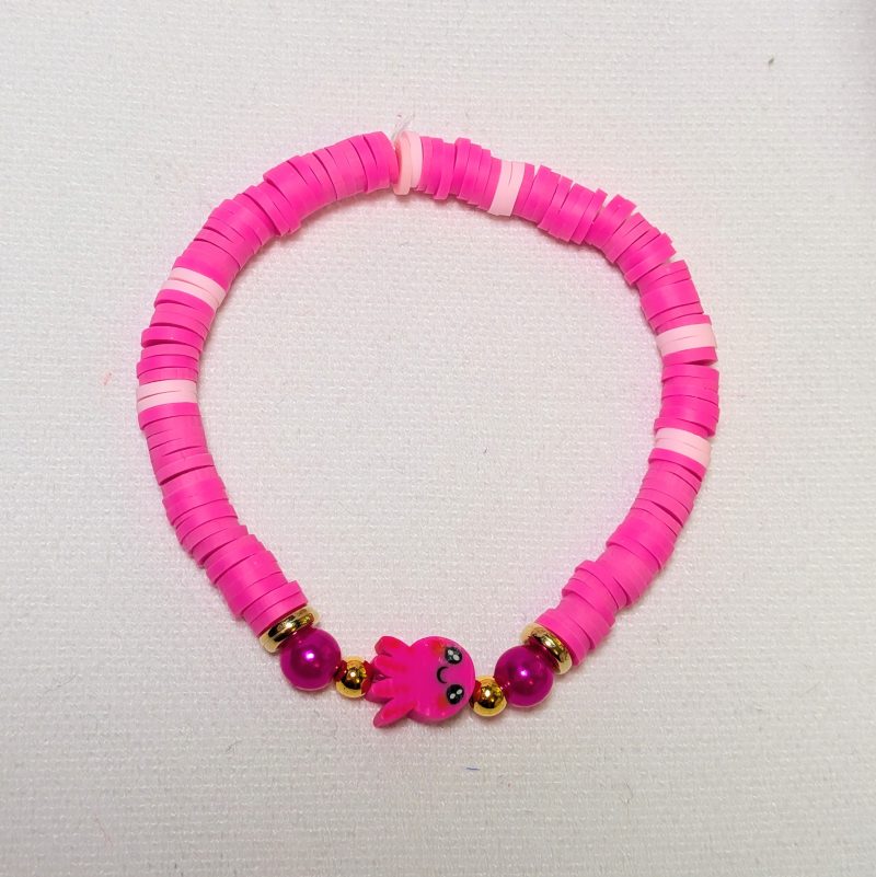 Cute Octopus Friendship Bracelet - Hot Pink