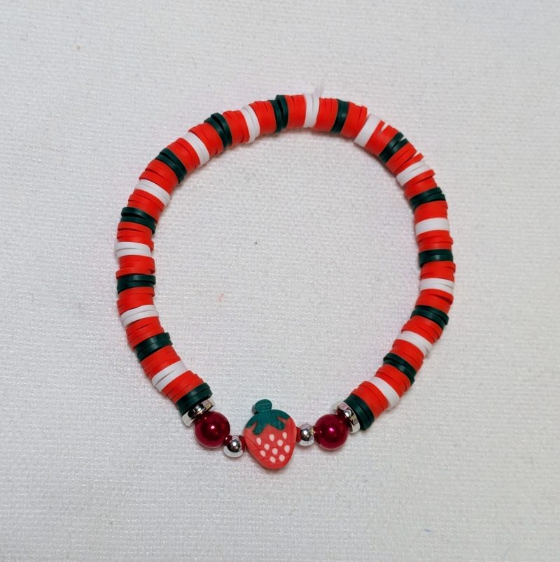 Super Sweet Succulent Strawberry Friendship Bracelet - Red