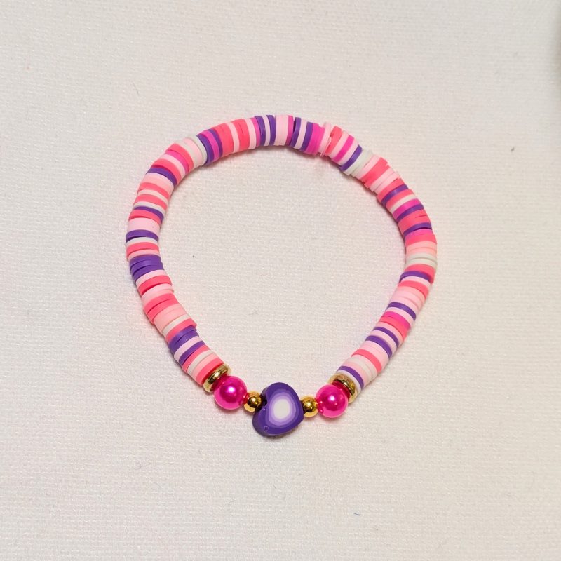 Messed Up Heart Friendship Bracelet - Purple