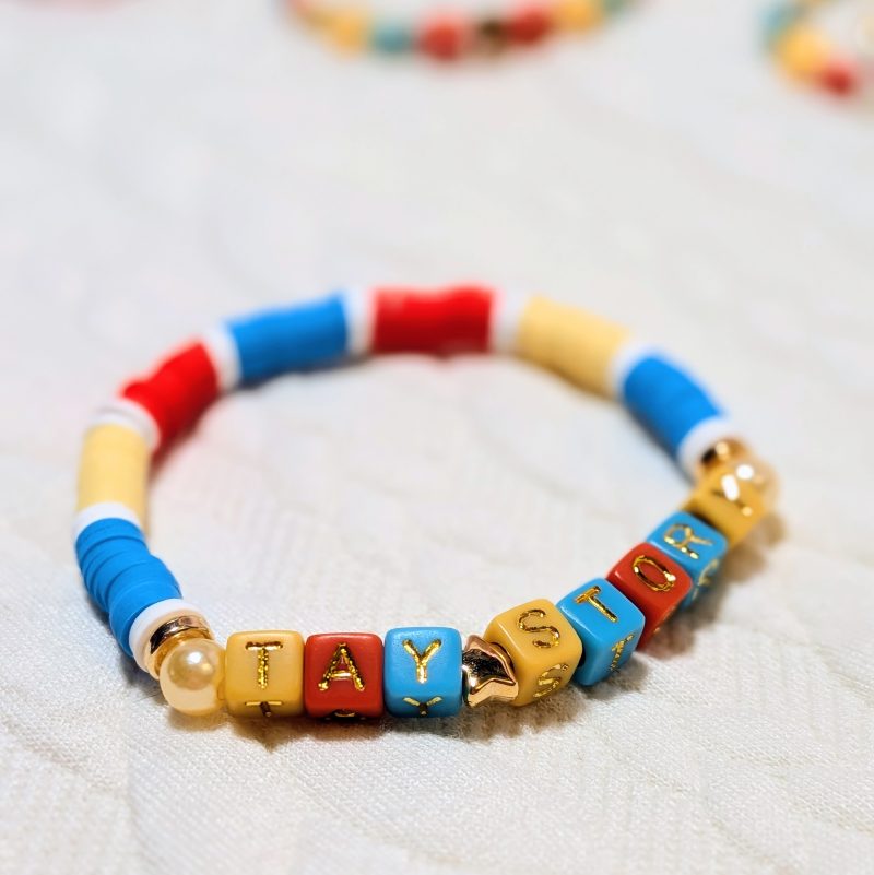Letter beads that say 