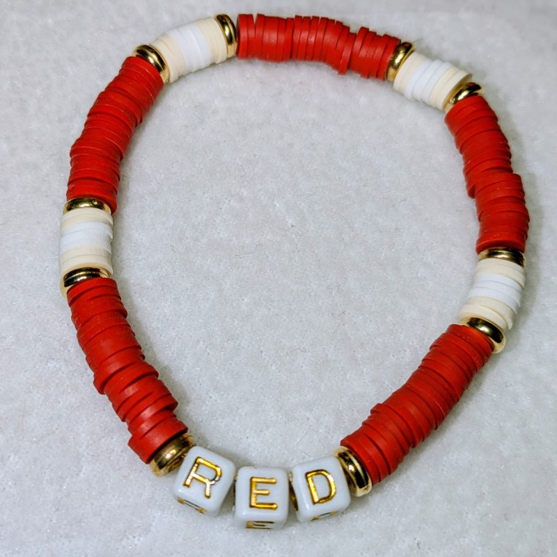 TS Red Friendship Bracelet - Handmade Red and White friendship bracelet