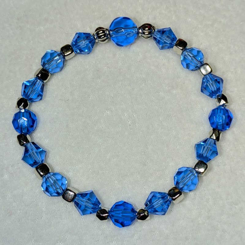 Blue Glass Style Friendship Bracelet - Handmade Blue friendship bracelet