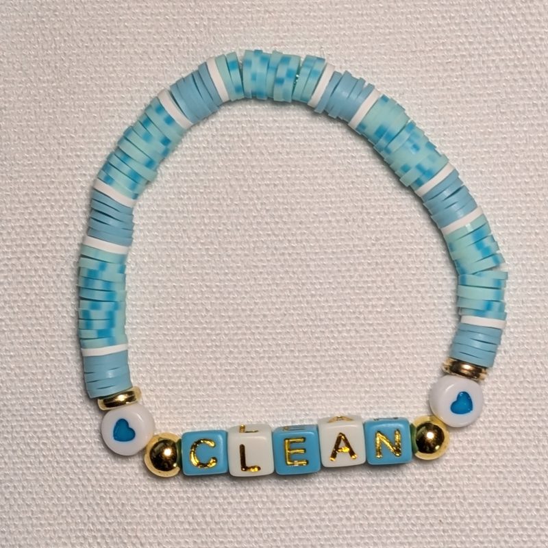 Clean Friendship Bracelet - Handmade Blue and Teal friendship bracelet
