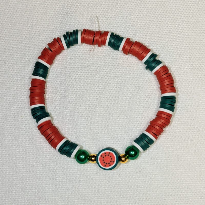 Funky Fruit Friendship Bracelet Watermelon - Handmade Red and Green friendship bracelet