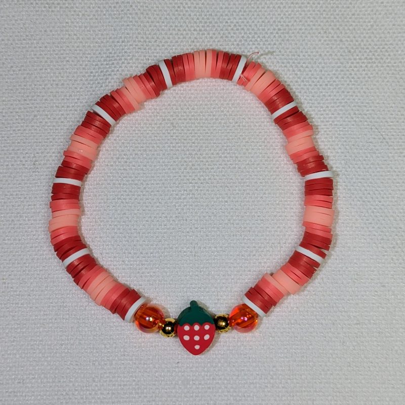 Funky Fruit Friendship Bracelet Strawberry - Handmade Red and Pink friendship bracelet