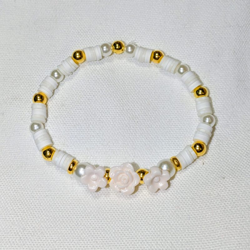 Bouquet Friendship Bracelet White - Handmade White friendship bracelet